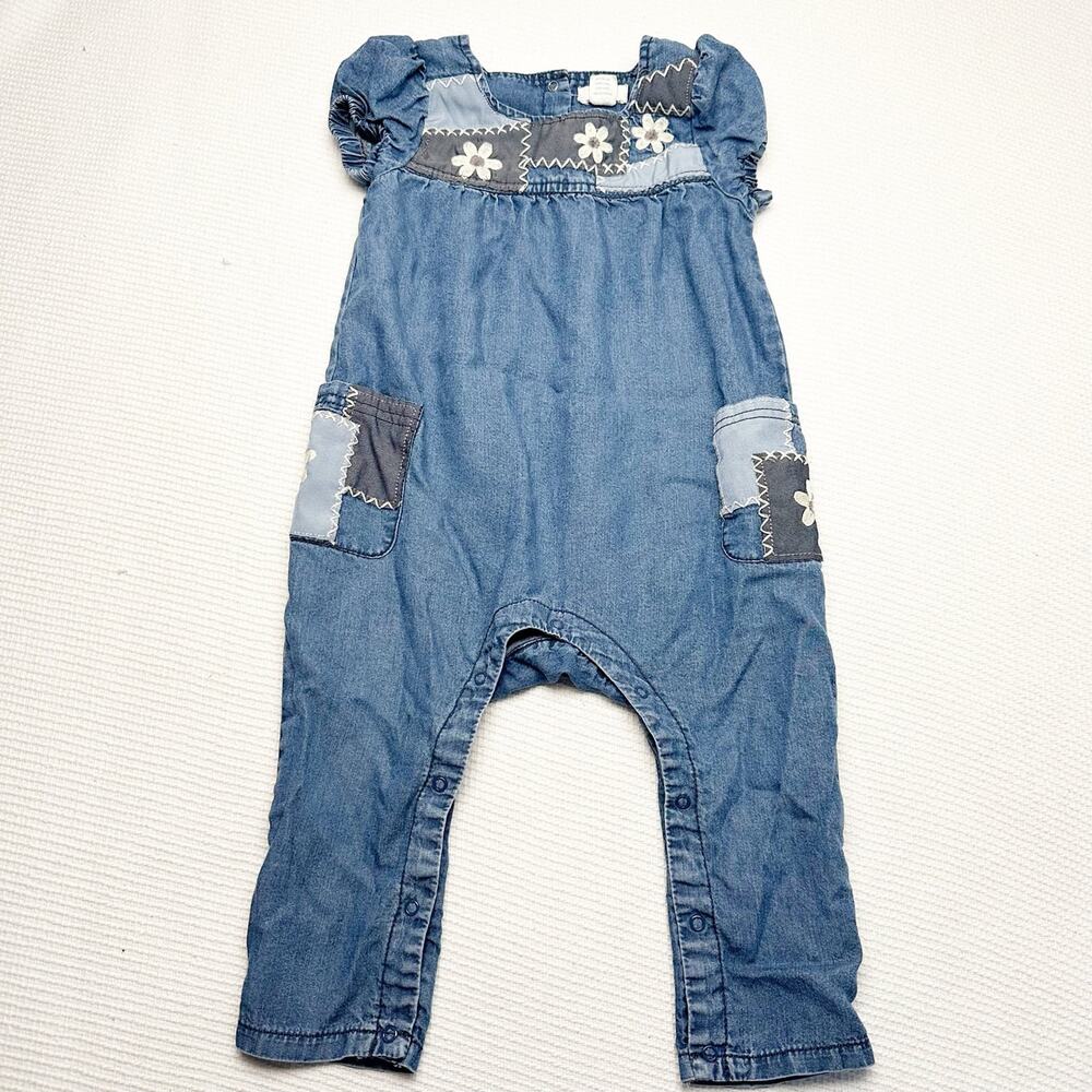 Peek Baby Romper One Piece chambray coveralls 24 months